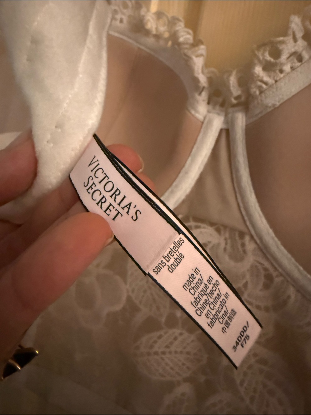 Victoria's Secret White Lace Crop Top - Picture 5 of 5